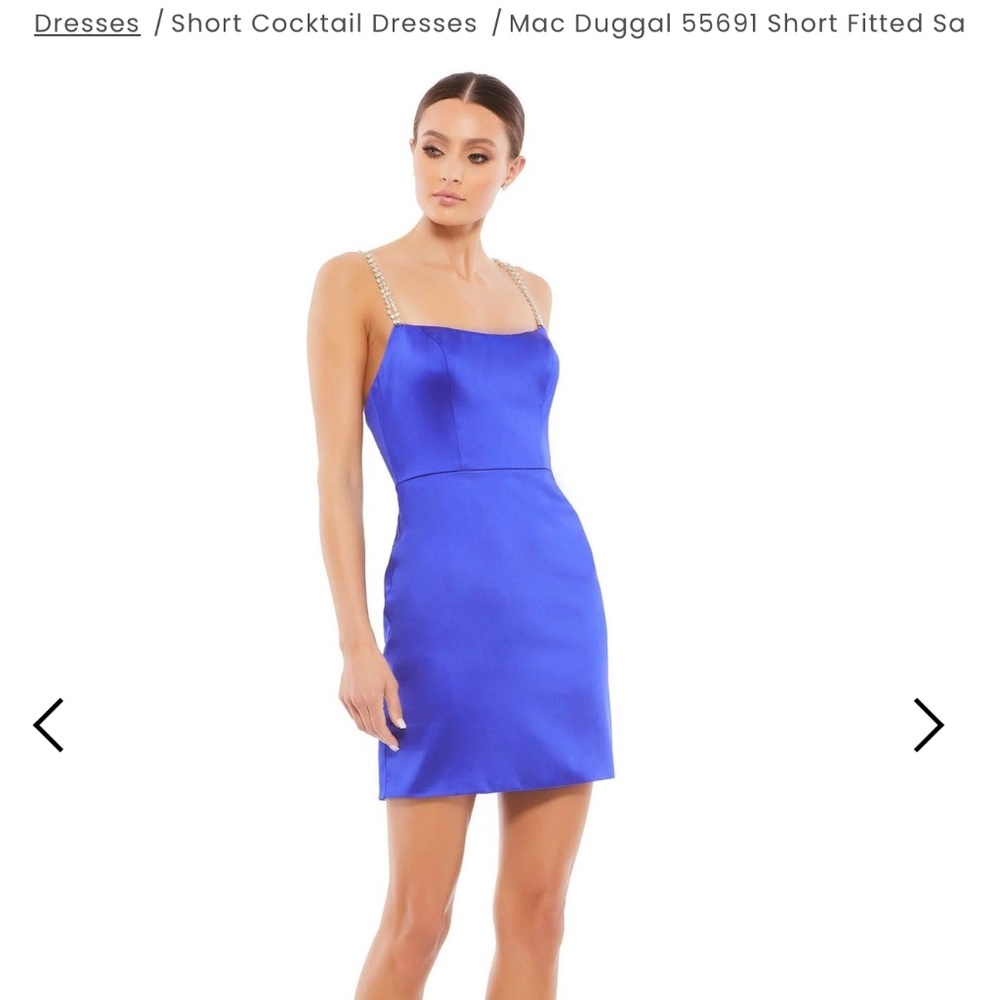 Ieena 55691 for Macduggal indigo mini dress